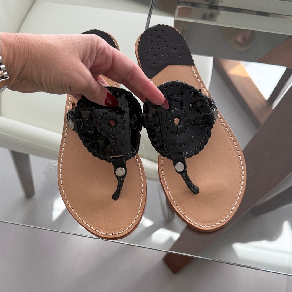 Palm Beach Sandals Black and Tan Women's Sandals